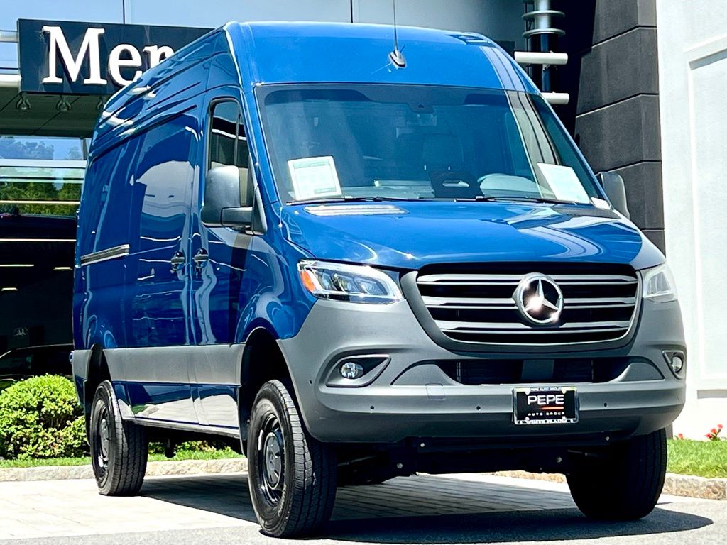 Gray (Steel Blue) 2025 Mercedes-Benz Sprinter Cargo 2500 144 AWD Van All-Wheel Drive 9-Speed Automatic