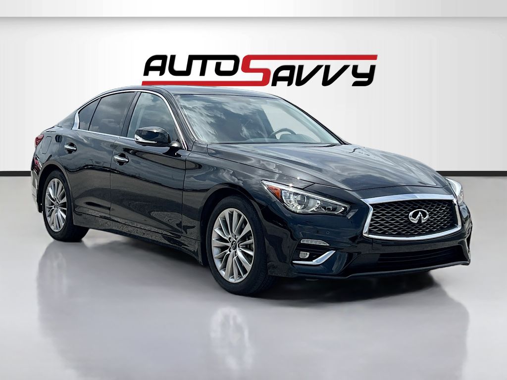 2024 INFINITI Q50 LUXE Black at AutoSavvy Houston Southwest