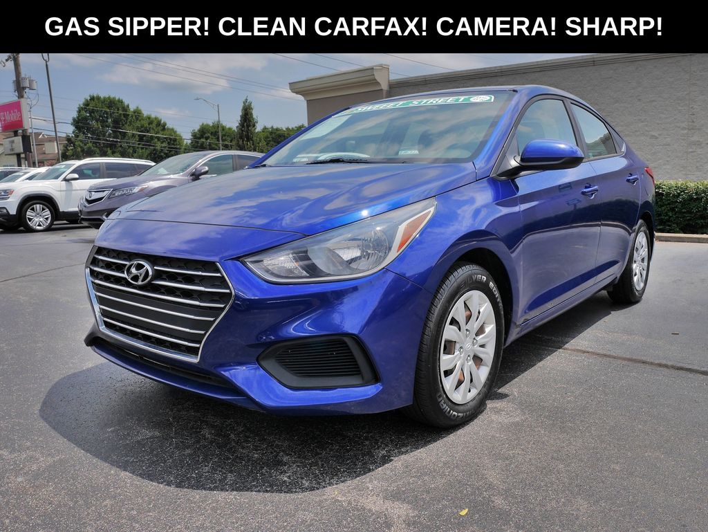 Blue 2020 Hyundai Accent Sedan Front-Wheel Drive Continuously Variable Transmission