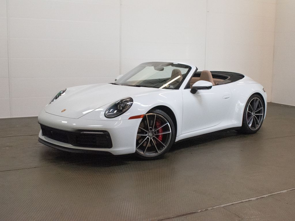 Carrara White Metallic 2022 Porsche 911 Carrera 4S Cabriolet AWD Convertible All-Wheel Drive 8-Speed Automatic