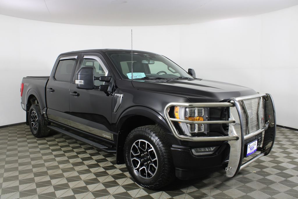 Agate Black Metallic 2022 Ford F-150 XLT SuperCrew 4WD Pickup Truck Four-Wheel Drive Automatic