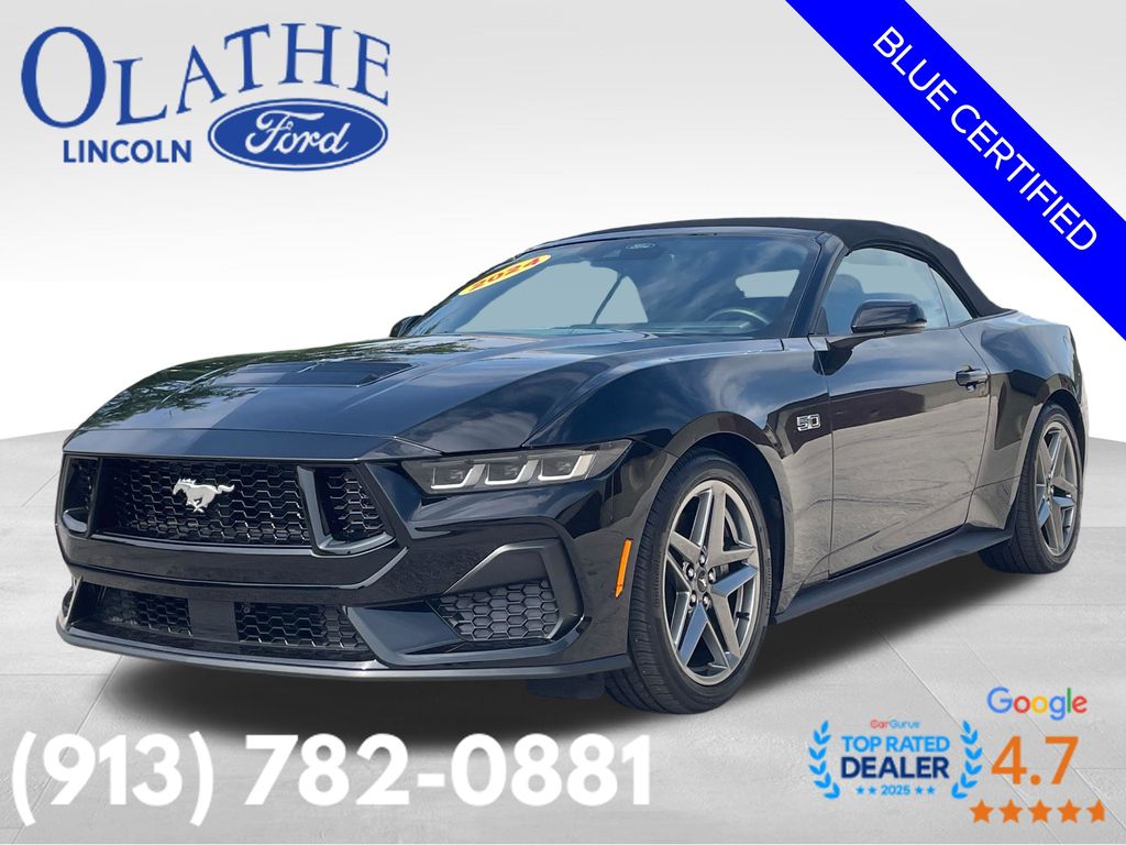 Shadow Black 2024 Ford Mustang GT Premium Convertible RWD Convertible Rear-Wheel Drive 6-Speed Manual