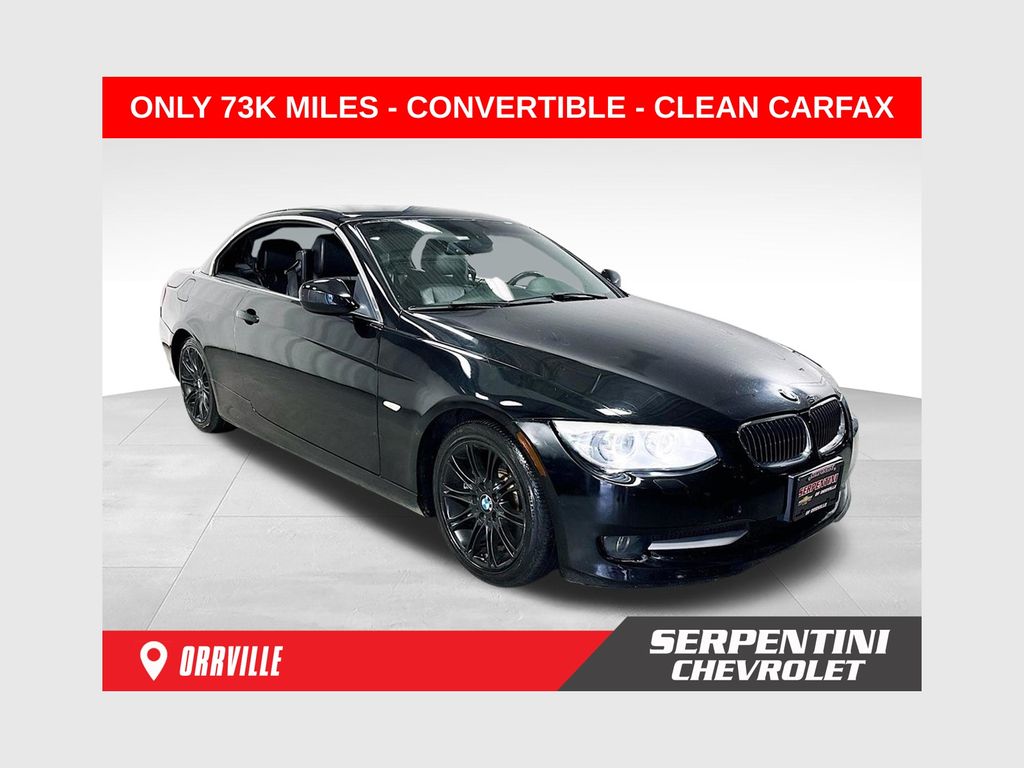 Jet Black 2013 BMW 3 Series Convertible Rear-Wheel Drive 6-Speed Automatic
