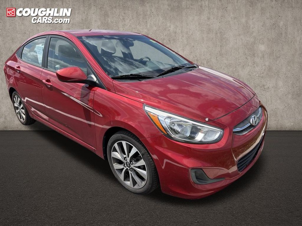 Pulse Red 2017 Hyundai Accent Sedan Front-Wheel Drive 6-Speed Automatic