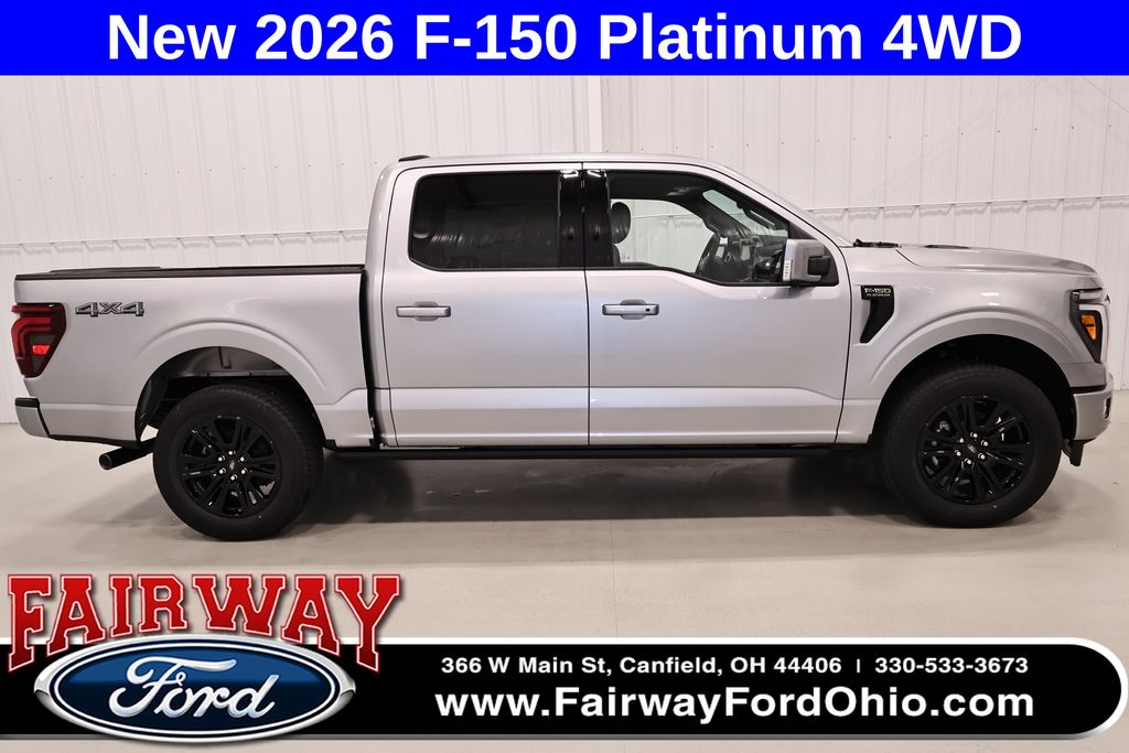 Iconic Silver Metallic 2026 Ford F-150 Pickup Truck Four-Wheel Drive Automatic