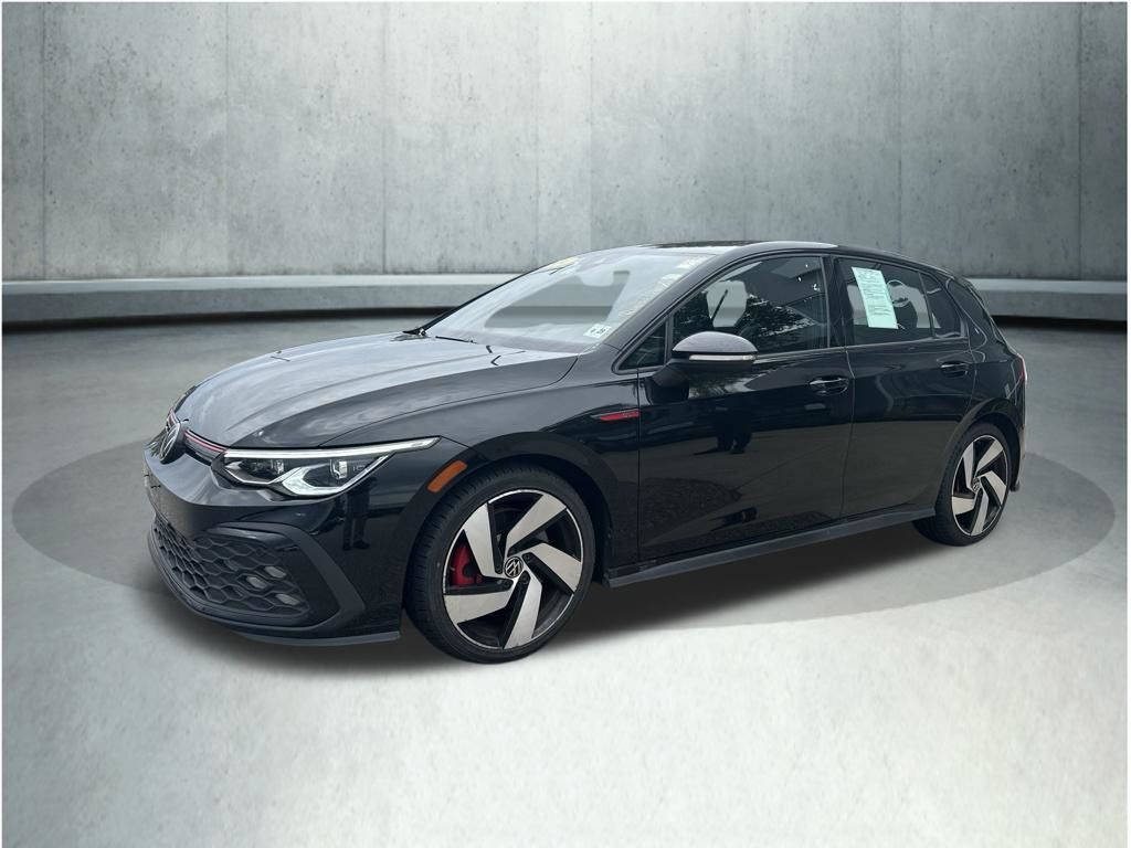 Mythos Black Metallic 2024 Volkswagen Golf GTI Hatchback Front-Wheel Drive 7-Speed Dual Clutch