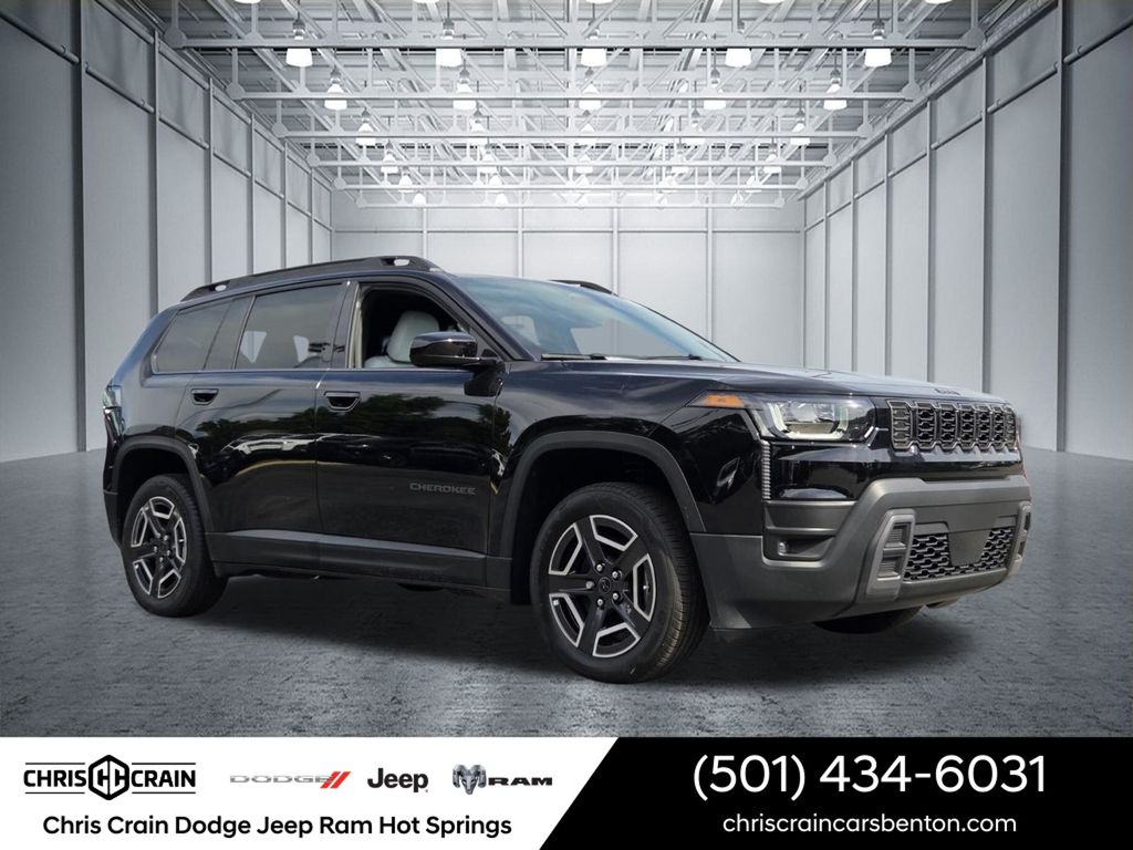 Diamond Black Crystal Pearlcoat 2026 Jeep Cherokee SUV / Crossover Four-Wheel Drive Continuously Variable Transmission