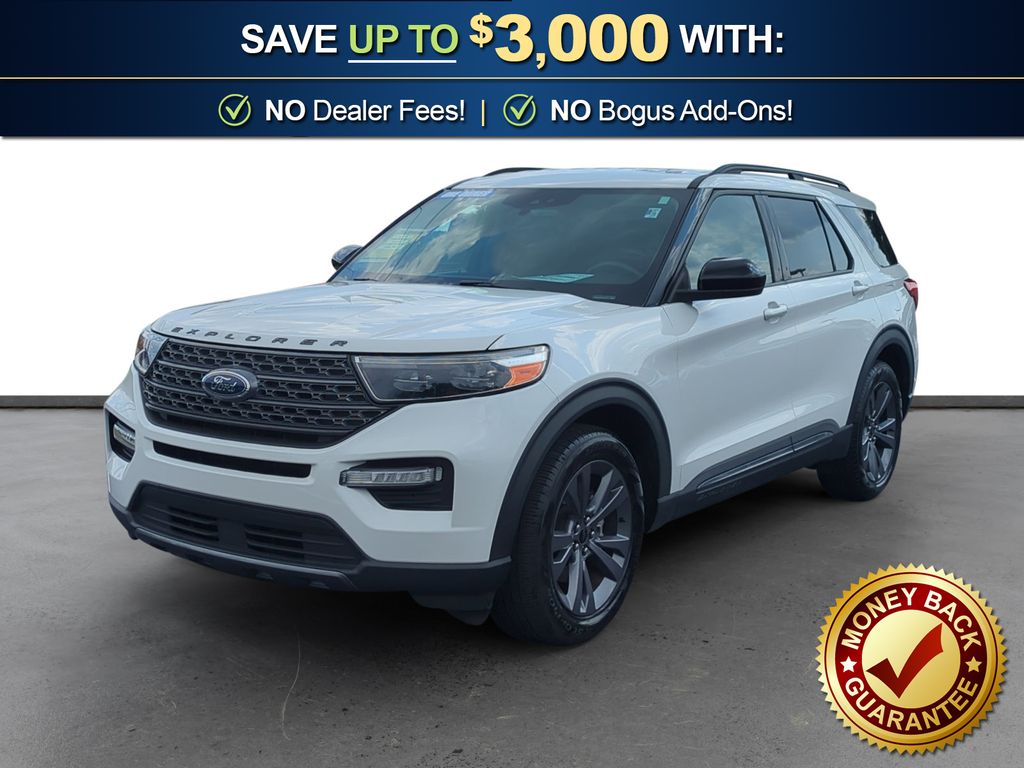Star White Metallic Tri-Coat 2023 Ford Explorer SUV / Crossover Rear-Wheel Drive Automatic
