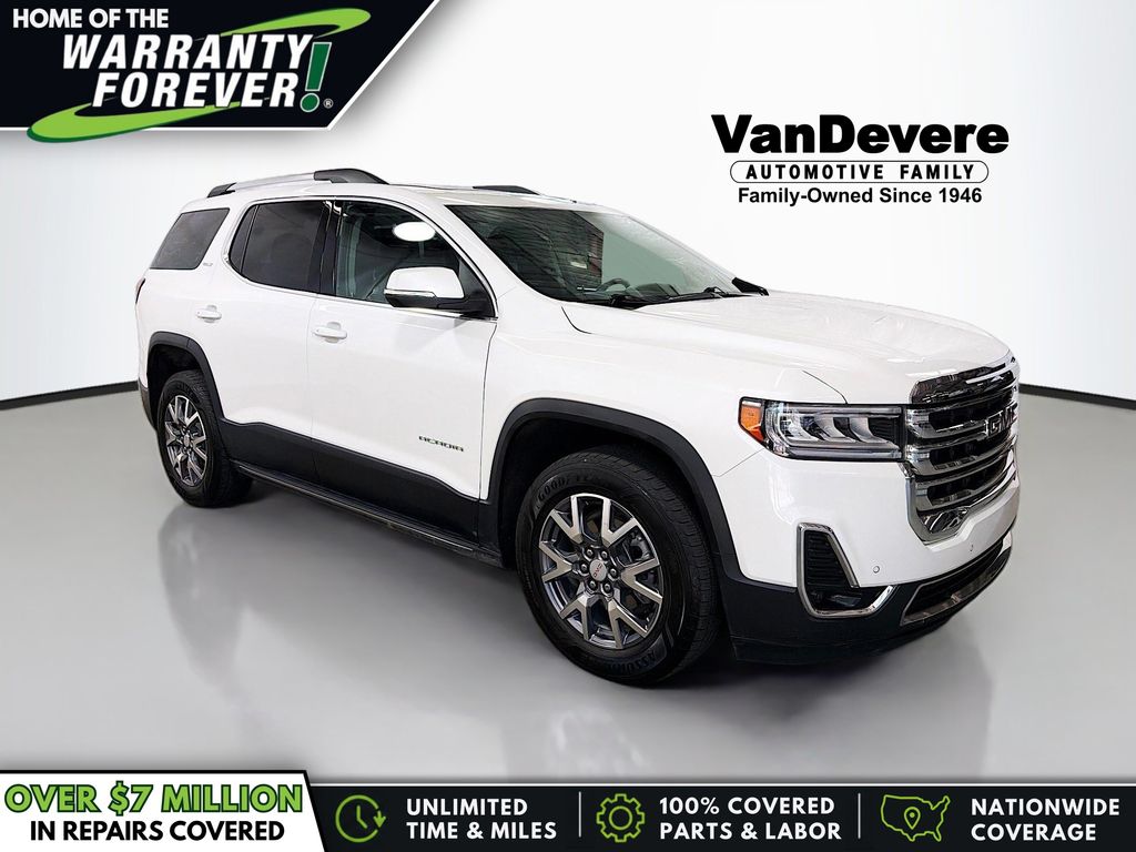 White Frost Tricoat 2023 GMC Acadia SUV / Crossover Four-Wheel Drive 9-Speed Automatic