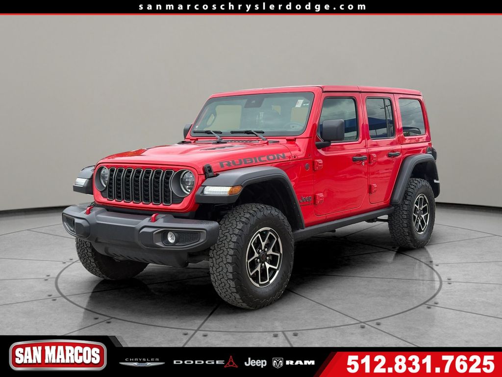 Firecracker Red Clearcoat 2025 Jeep Wrangler Rubicon 4-Door 4WD SUV / Crossover Four-Wheel Drive 8-Speed Automatic