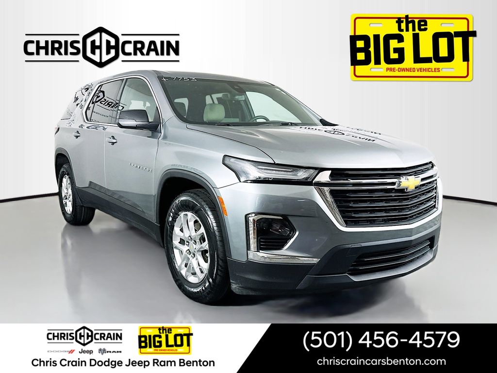 Sterling Gray Metallic 2023 Chevrolet Traverse LS FWD SUV / Crossover Front-Wheel Drive Automatic