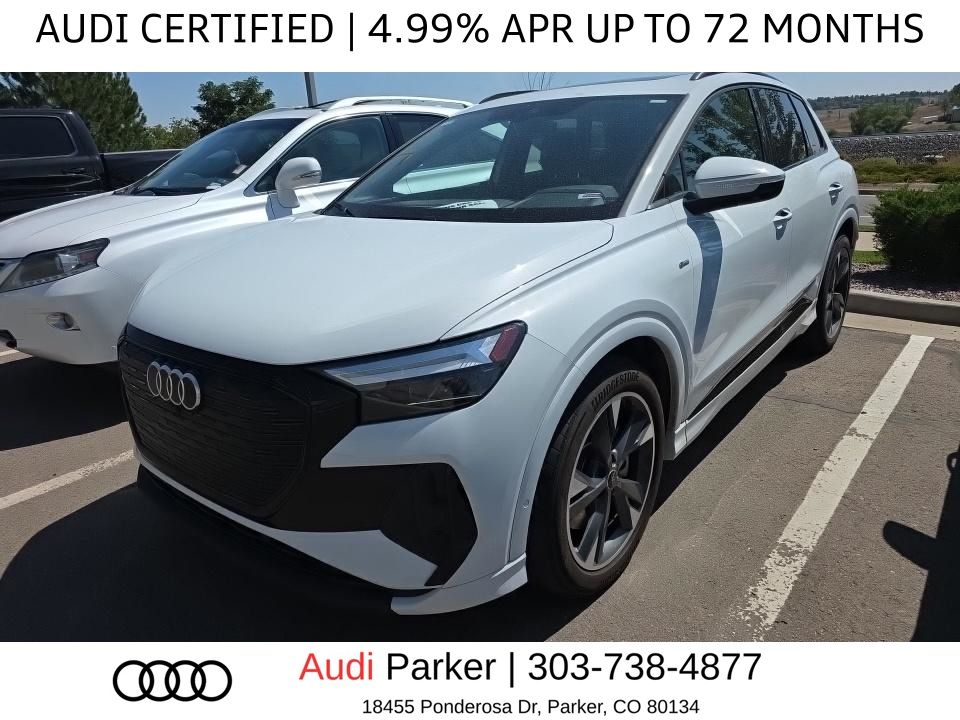 Glacier White Metallic 2024 Audi Q4 e-tron SUV / Crossover All-Wheel Drive Automatic