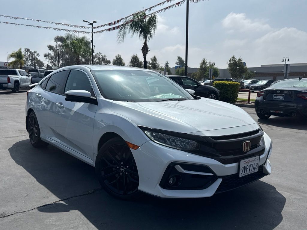 Platinum White Pearl 2020 Honda Civic Sedan Front-Wheel Drive 6-Speed Manual