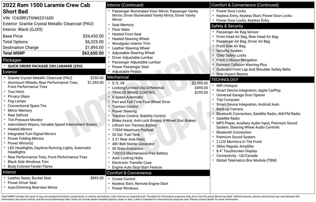 Used 2022 Ram 1500 Truck