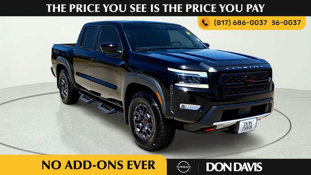 Super Black 2022 Nissan Frontier Pickup Truck Four-Wheel Drive 9-Speed Automatic