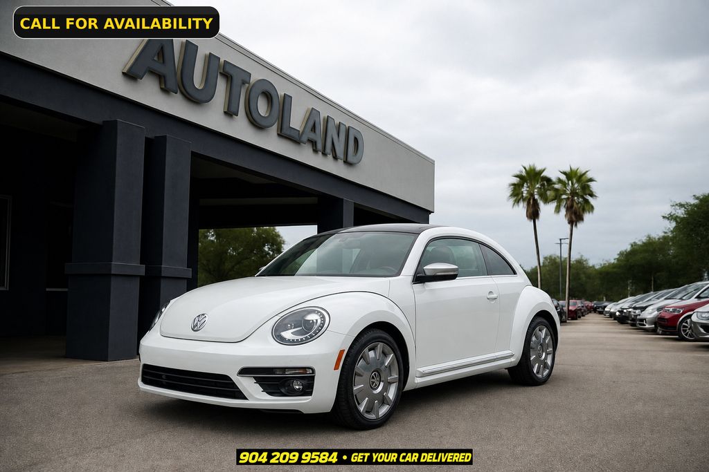 White 2014 Volkswagen Beetle Hatchback Front-Wheel Drive 6-Speed Dual Clutch