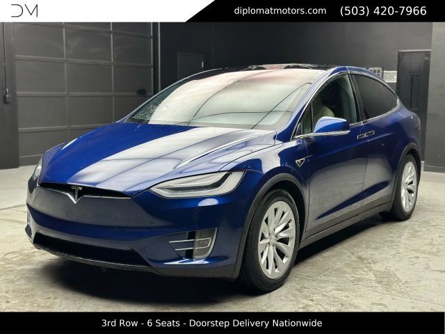 Blue 2016 Tesla Model X 90D AWD SUV / Crossover All-Wheel Drive Automatic