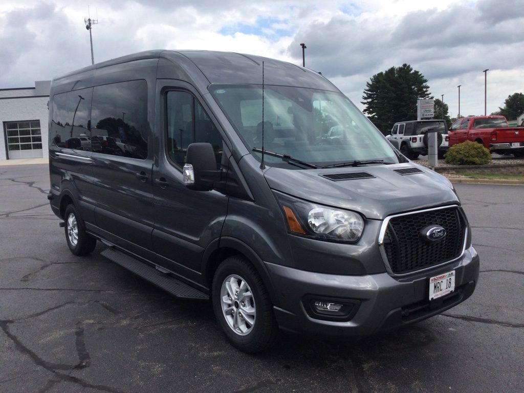 Gray Metallic 2024 Ford Transit Passenger Van Rear-Wheel Drive 