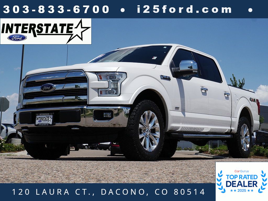 White Platinum Metallic Tri-Coat 2016 Ford F-150 Pickup Truck Four-Wheel Drive 6-Speed Automatic