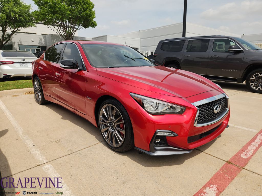 Dynamic Sunstone Red 2019 INFINITI Q50 Red Sport 400 RWD Sedan Rear-Wheel Drive 7-Speed Automatic Overdrive