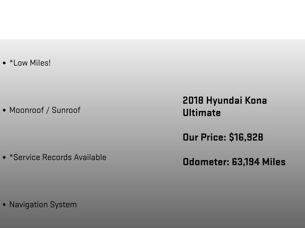 2018 Hyundai Kona Ultimate Gray at Subaru and VW of Moon Township