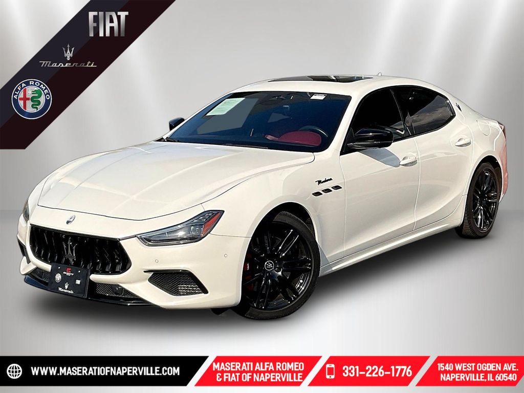 White 2022 Maserati Ghibli Sedan All-Wheel Drive 8-Speed Automatic
