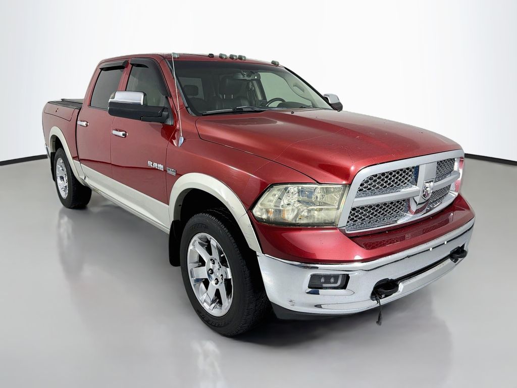 Inferno Red Crystal Pearlcoat 2010 Dodge RAM 1500 Pickup Truck Four-Wheel Drive 5-Speed Automatic