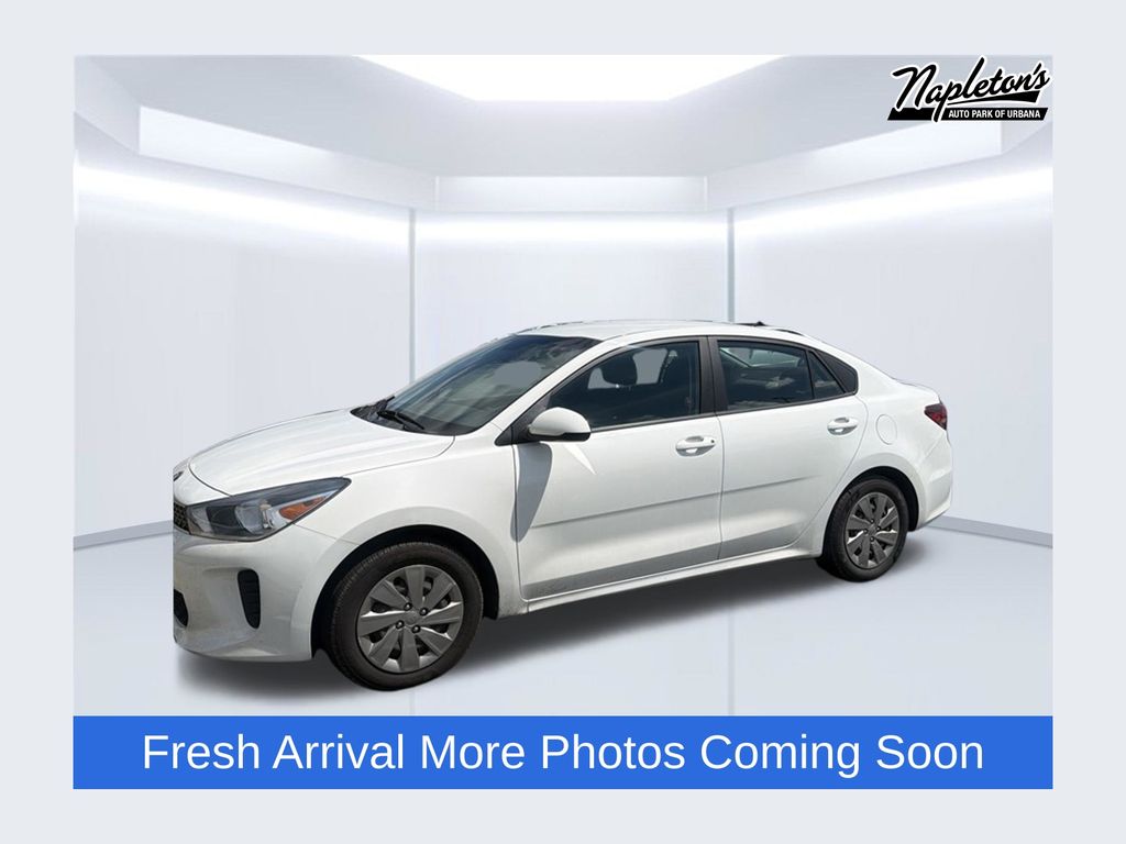 Clear White 2020 Kia Rio Sedan Front-Wheel Drive Continuously Variable Transmission