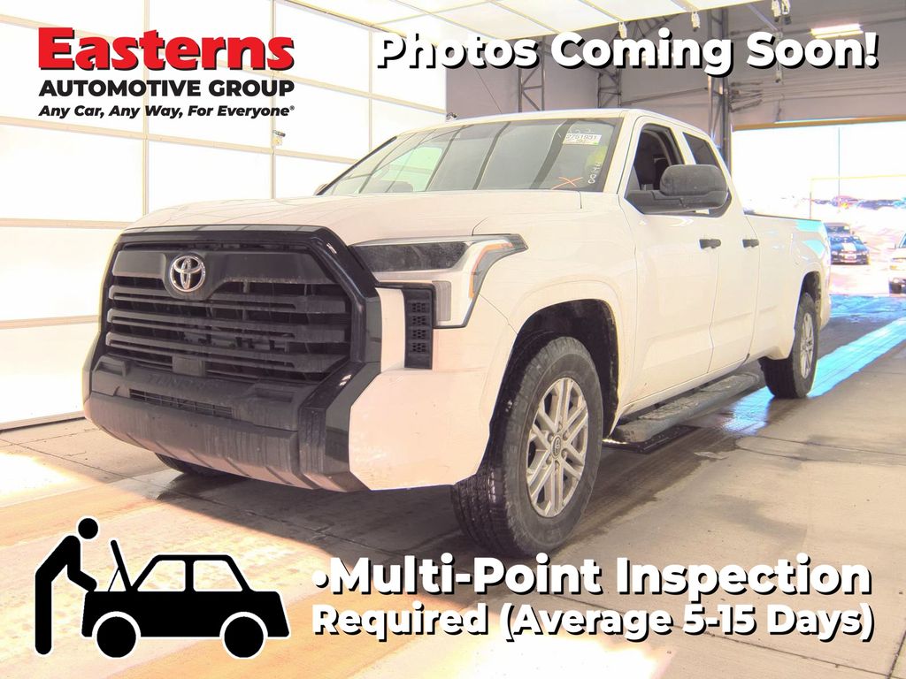 White 2022 Toyota Tundra SR Double Cab LB 4WD Pickup Truck Four-Wheel Drive Automatic