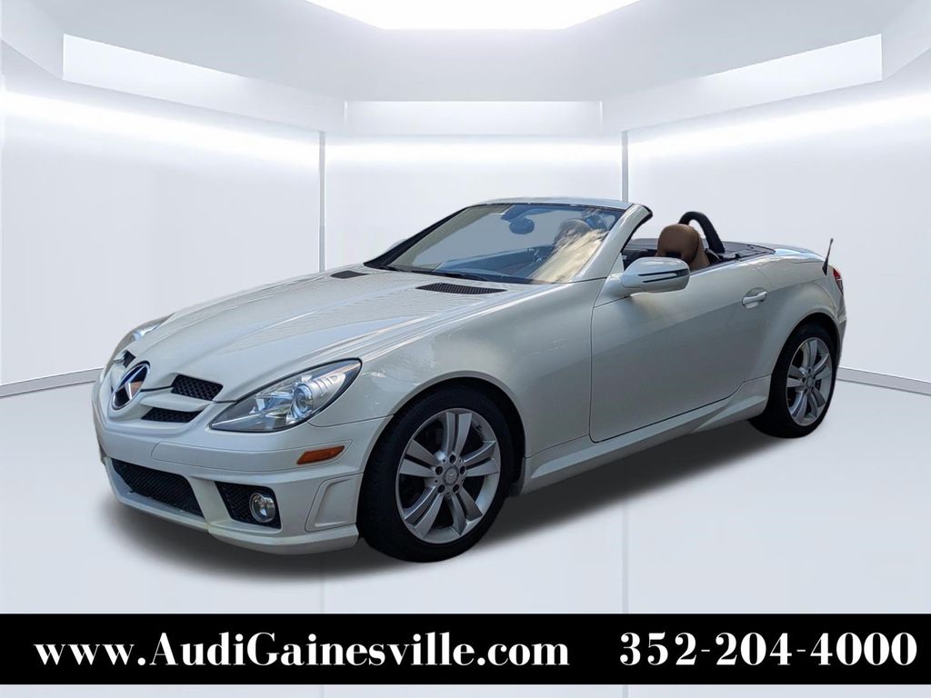 White 2011 Mercedes-Benz SLK 300 Convertible Rear-Wheel Drive