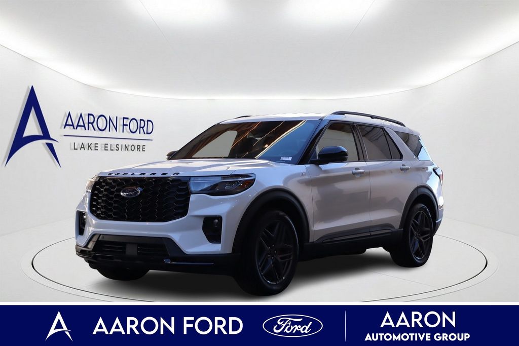 White Metallic 2025 Ford Explorer SUV / Crossover Rear-Wheel Drive Automatic