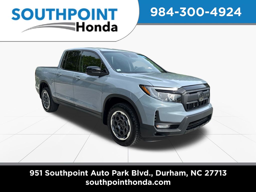 Gray (Modern Steel Metallic) 2024 Honda Ridgeline Sport+ AWD Pickup Truck All-Wheel Drive 9-Speed Automatic