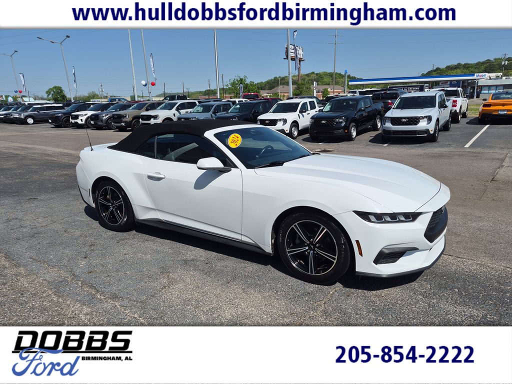 Oxford White 2024 Ford Mustang EcoBoost Premium Convertible RWD Convertible Rear-Wheel Drive Automatic