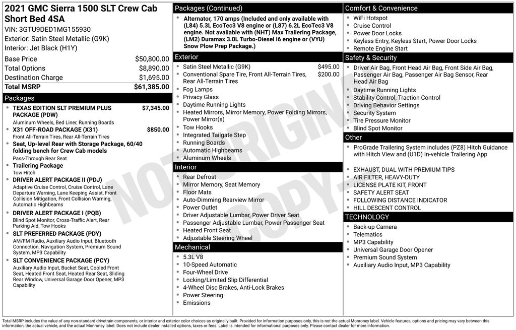 Used Car 2021 Gmc Sierra 1500  Slt For Sale Under $30,000 In Austin, Texas