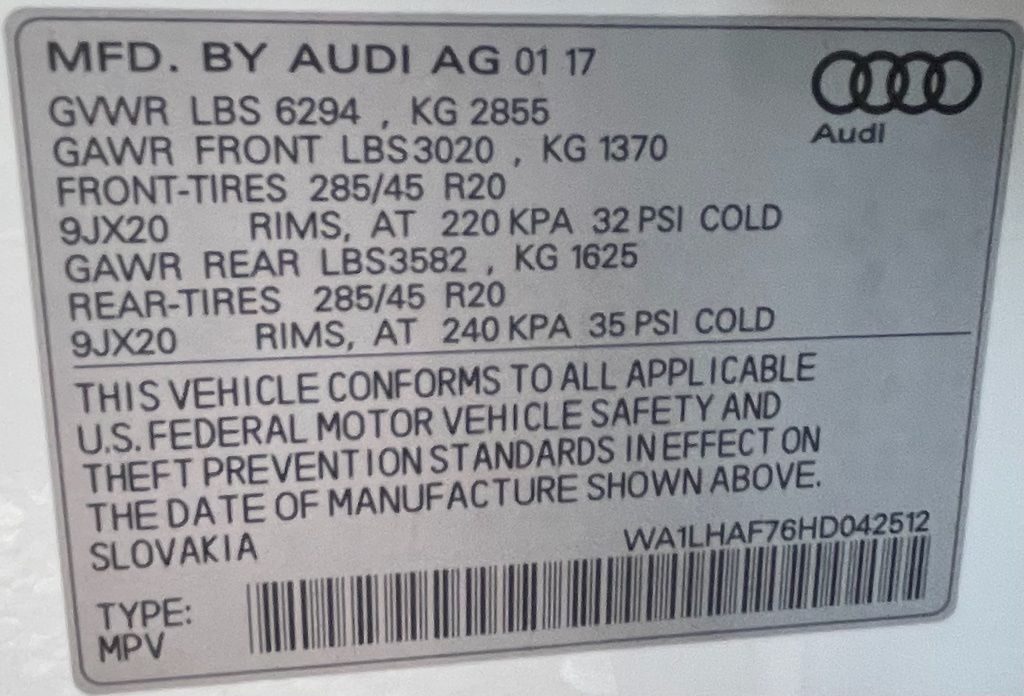 2017 Audi Q7 2.0T Premium Plus White at Autostrade
