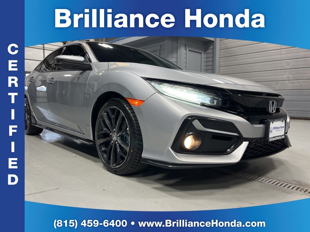 Silver 2020 Honda Civic Hatchback Sport Touring FWD Hatchback Front-Wheel Drive Continuously Variable Transmission