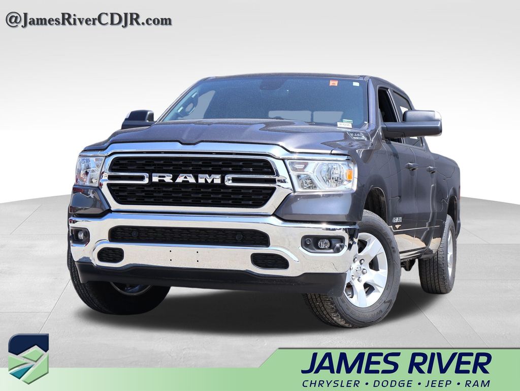 Gray (Granite Crystal Metallic Clearcoat) 2023 RAM 1500 Pickup Truck Four-Wheel Drive 8-Speed Automatic