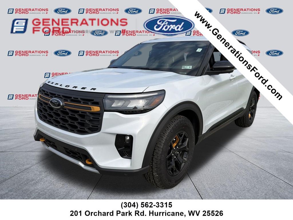 Space White Metallic 2026 Ford Explorer SUV / Crossover All-Wheel Drive Automatic