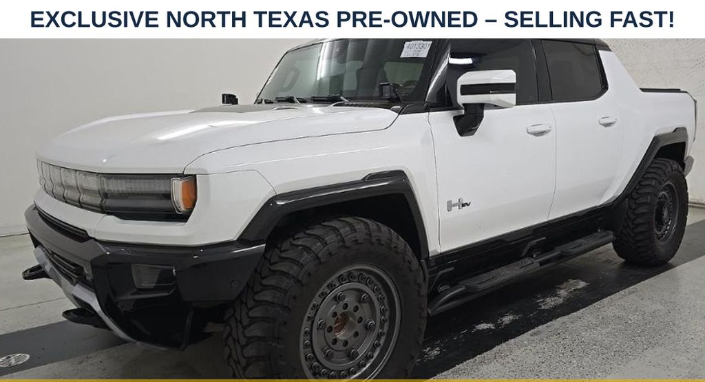 White 2022 GMC Hummer EV Pickup Edition 1 Crew Cab AWD Pickup Truck All-Wheel Drive 1-Speed Automatic