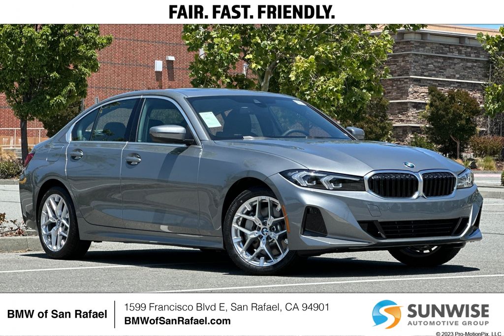 Gray (Skyscraper Grey Metallic) 2025 BMW 3 Series Sedan All-Wheel Drive 8-Speed Automatic