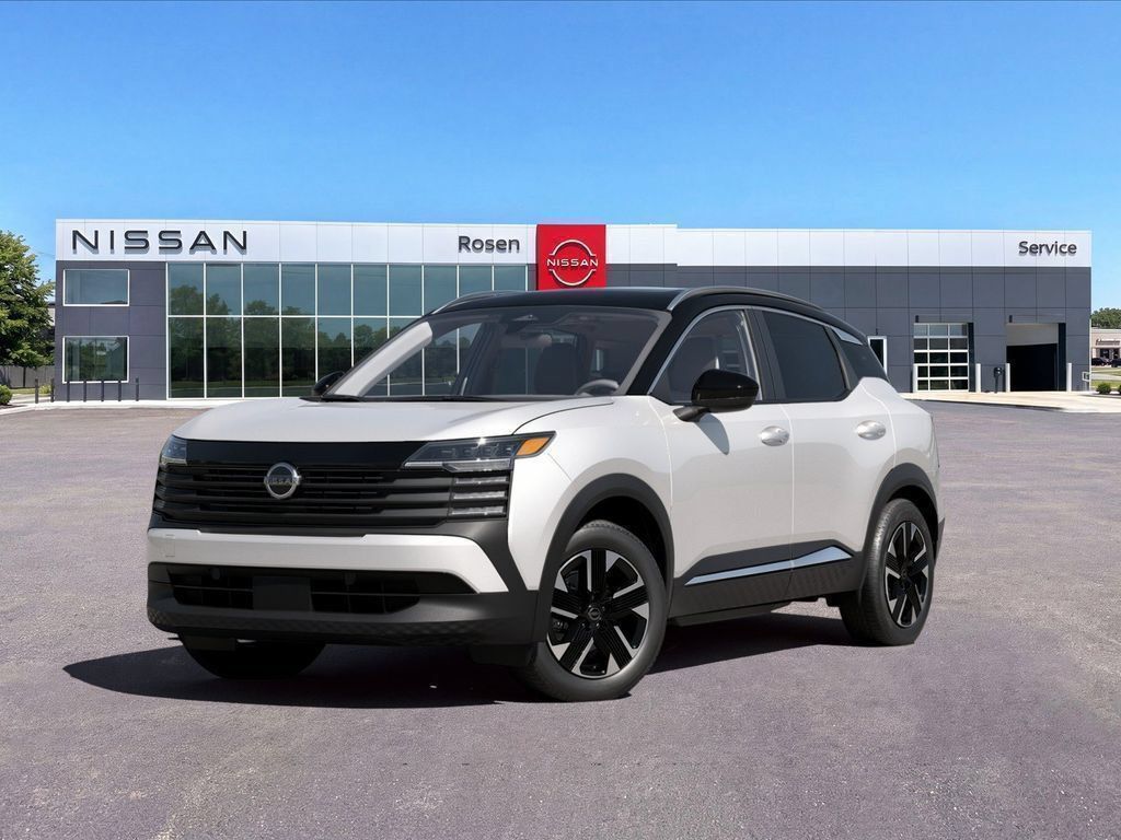 Aspen White Tricoat/Super Black 2026 Nissan Kicks SUV / Crossover All-Wheel Drive Continuously Variable Transmission