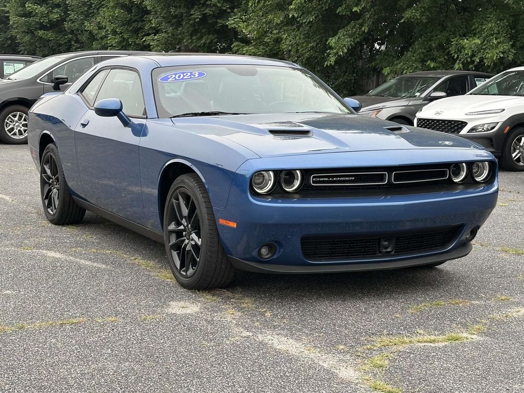 Blue (Frostbite) 2023 Dodge Challenger Coupe All-Wheel Drive 8-Speed Automatic