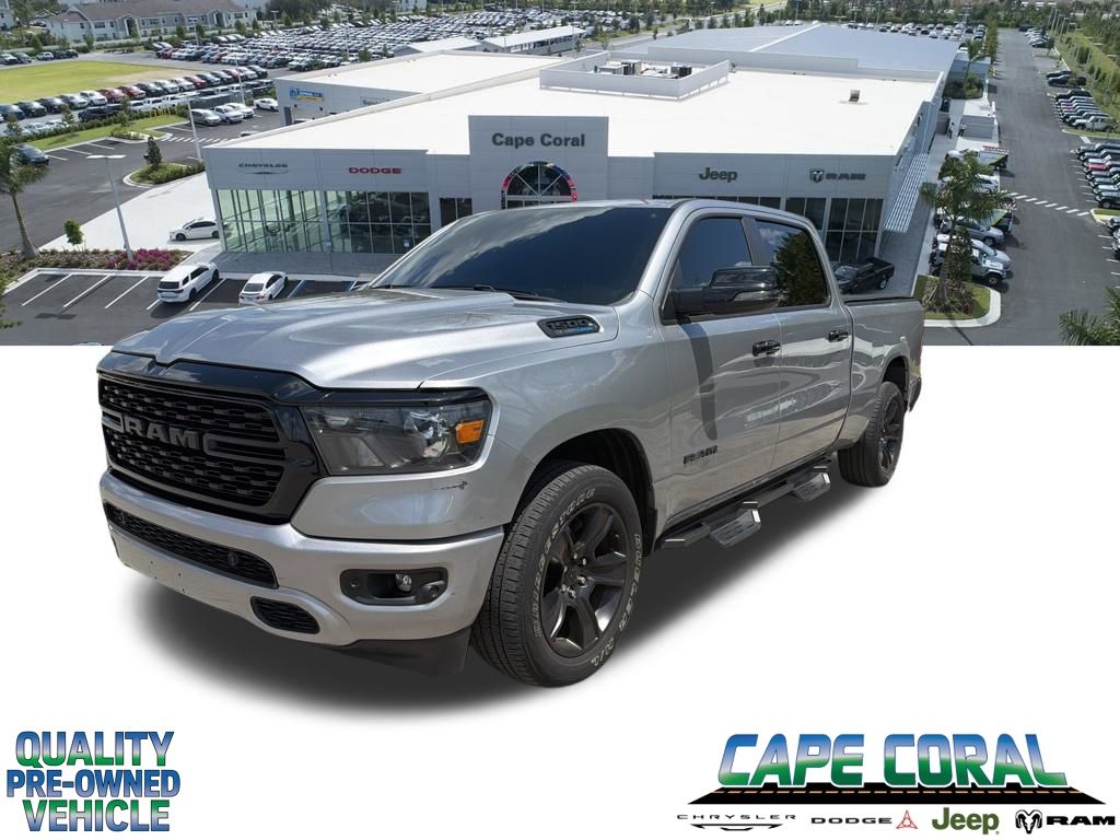 Billet Silver Metallic Clearcoat 2023 RAM 1500 Big Horn Crew Cab RWD Pickup Truck 4X2 8-Speed Automatic