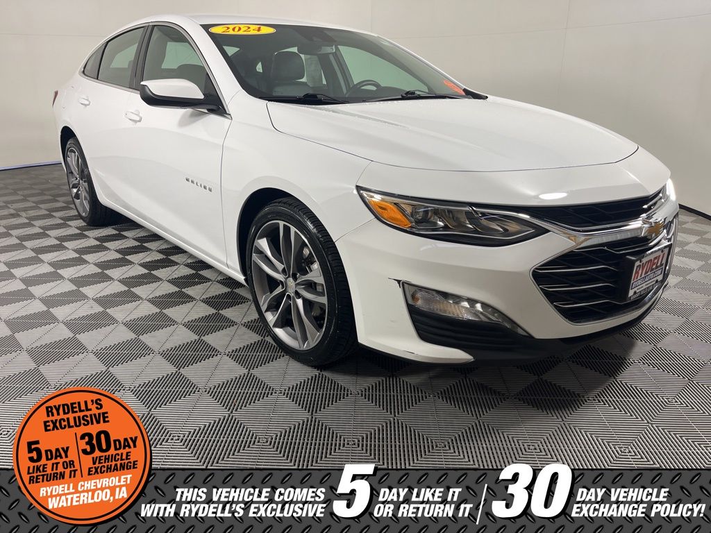 Summit White 2024 Chevrolet Malibu LT with 2LT FWD Sedan Front-Wheel Drive Continuously Variable Transmission