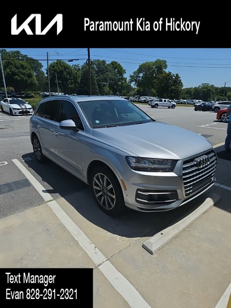 Silver Metallic 2019 Audi Q7 SUV / Crossover All-Wheel Drive 8-Speed Automatic