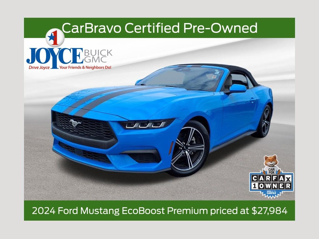 Grabber Blue Metallic 2024 Ford Mustang Convertible Rear-Wheel Drive Automatic