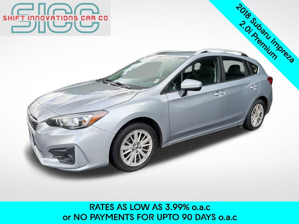 Ice Silver Metallic 2018 Subaru Impreza 2.0i Premium Hatchback AWD Hatchback All-Wheel Drive Continuously Variable Transmission