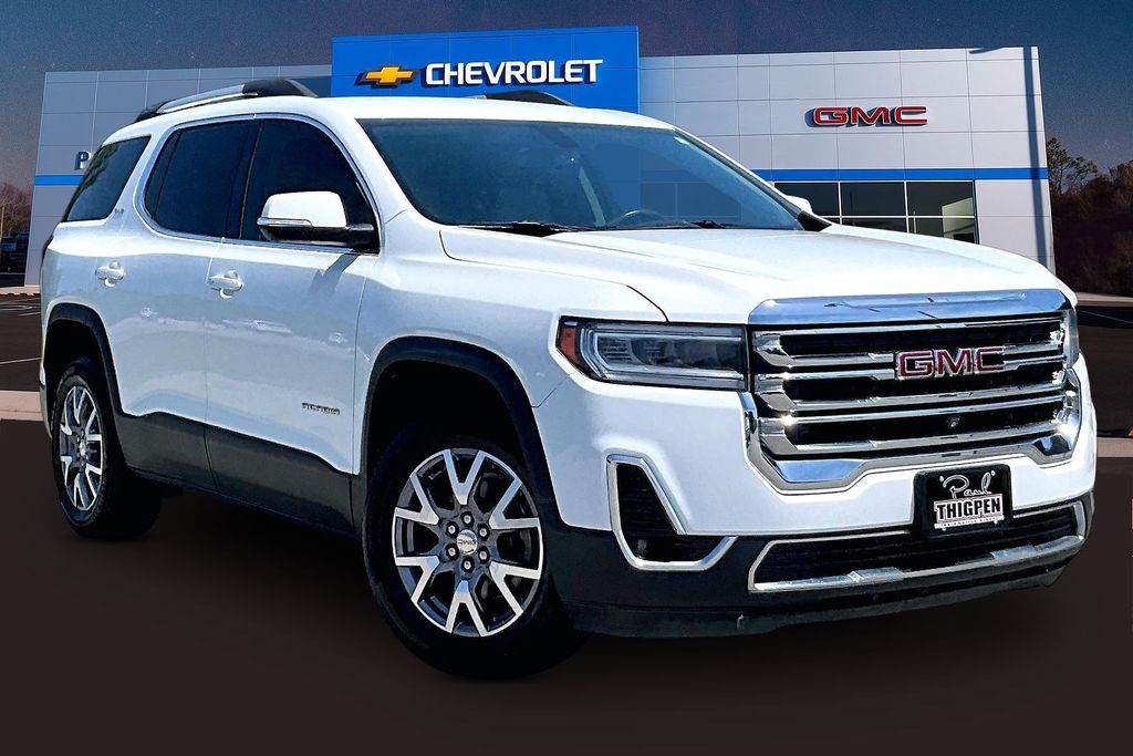 Summit White 2020 GMC Acadia SLT FWD SUV / Crossover Front-Wheel Drive 9-Speed Automatic