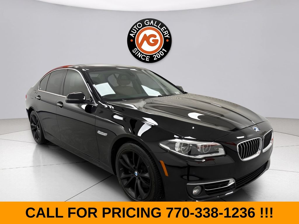 Black 2014 BMW 5 Series Sedan Rear-Wheel Drive 8-Speed Automatic