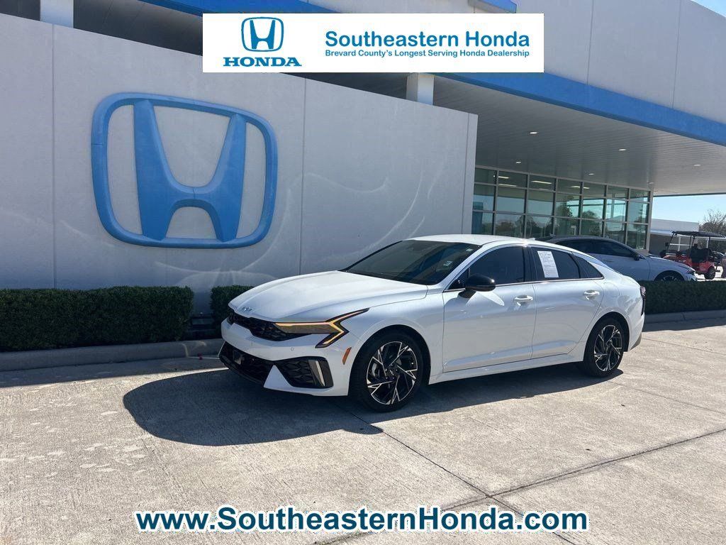 Snow White Pearl 2025 Kia K5 GT-Line FWD Sedan Front-Wheel Drive 8-Speed Automatic